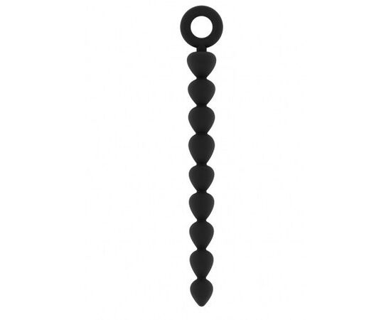 Чёрная анальная цепочка Anal Chain No.28 - 24,5 см., фото 