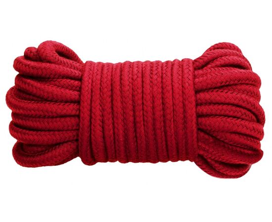 Красная веревка для связывания Thick Bondage Rope - 10 м., фото 