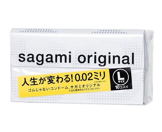 Презервативы Sagami Original 0.02 L-size увеличенного размера - 10 шт., фото 