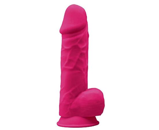 Вибратор-реалистик Silexd Model 1 - 21,5 см., Цвет: ярко-розовый, фото 