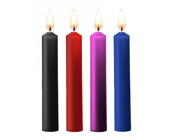 Набор из 4 разноцветных восковых свечей Teasing Wax Candle, фото 
