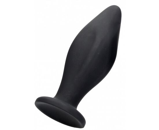 Черная анальная пробка Edgy Butt Plug - 11,4 см., фото 