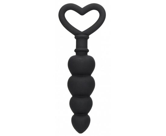 Черная анальная елочка Anal Love Beads - 15,3 см., фото 