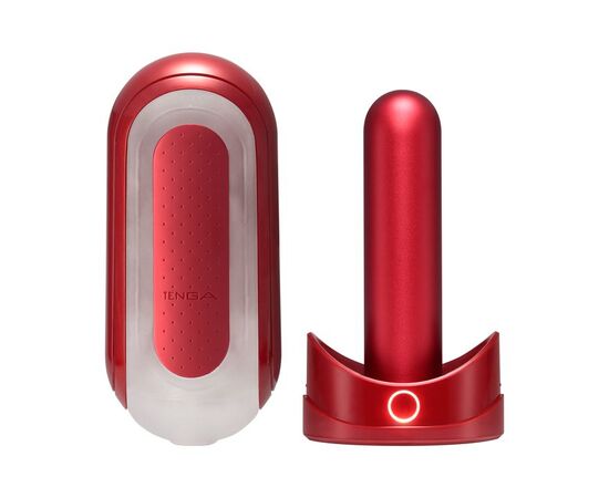Красный мастурбатор Flip Zero Red & Warmer с подогревом, фото 