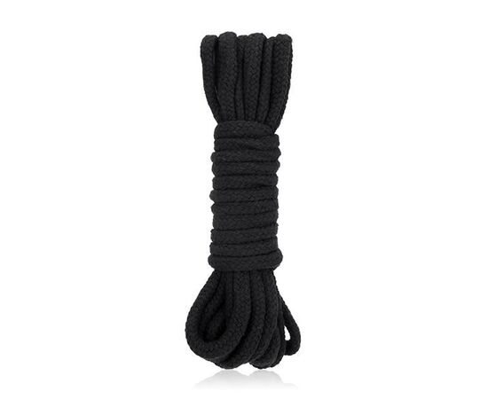 Черная хлопковая веревка для бондажа - 5 м., фото 