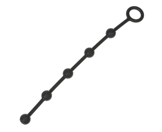 Анальная цепочка с кольцом OYO - 30 см., Цвет: черный, фото 