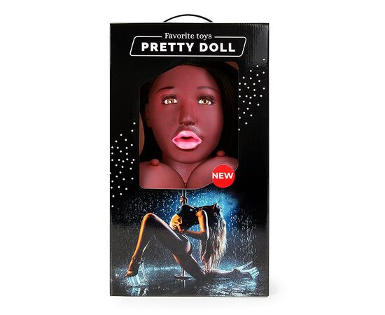 Темнокожая надувная секс-кукла с вибрацией Лионелла, фото 