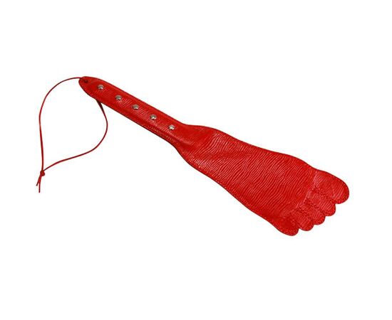 Красная хлопалка в форме ступни - 34,5 см., фото 