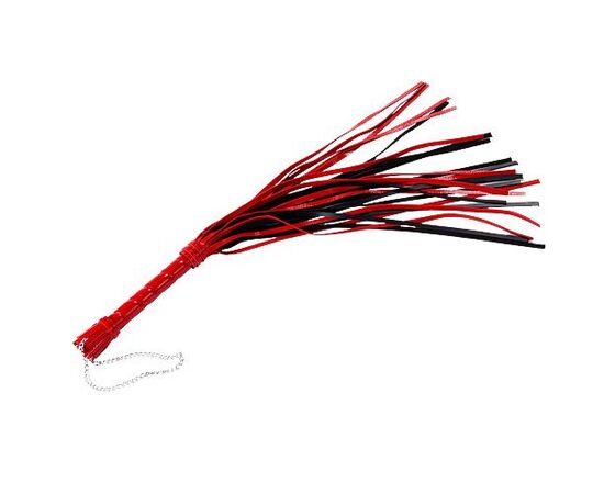 Черно-красная многохвостая плеть - 65 см., фото 