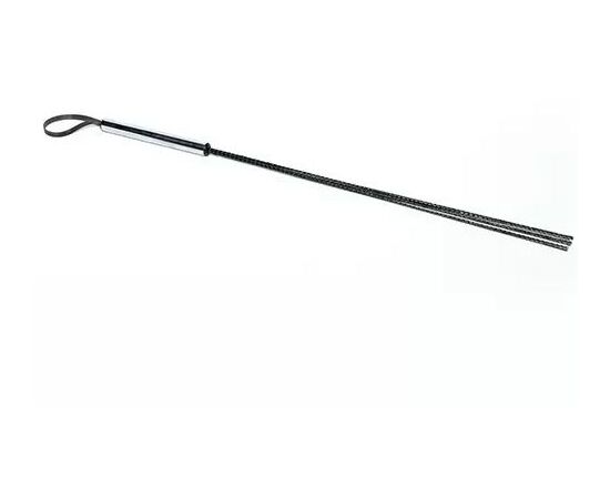 Чёрный стек с серебристой ручкой - 62 см., фото 