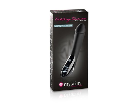 Вибратор с электростимуляцией MyStim Tickling Truman Black Edition, Цвет: черный, фото 