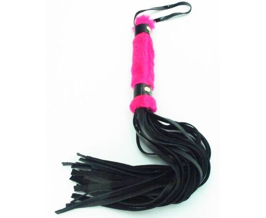 Нежная плеть с розовым мехом BDSM Light - 43 см., фото 