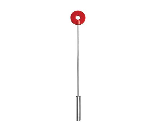 Красная шлёпалка Leather Circle Tiped Crop с наконечником-кругом - 56 см., фото 